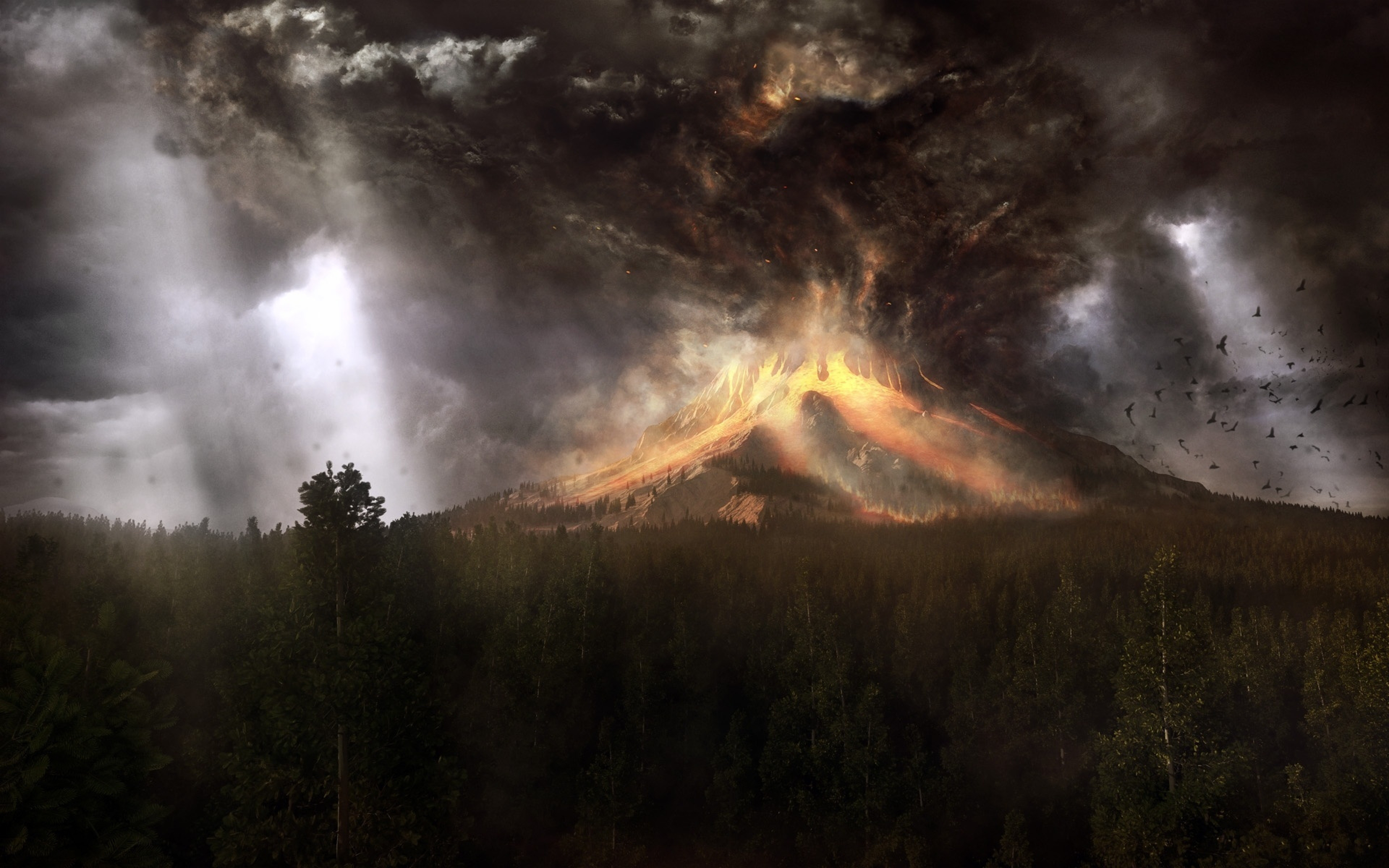 Дерево конца света. Извержение вулкана Тоба. Супервулкан 2005. Вулкан Еллоу Стоун. Природные катаклизмы.